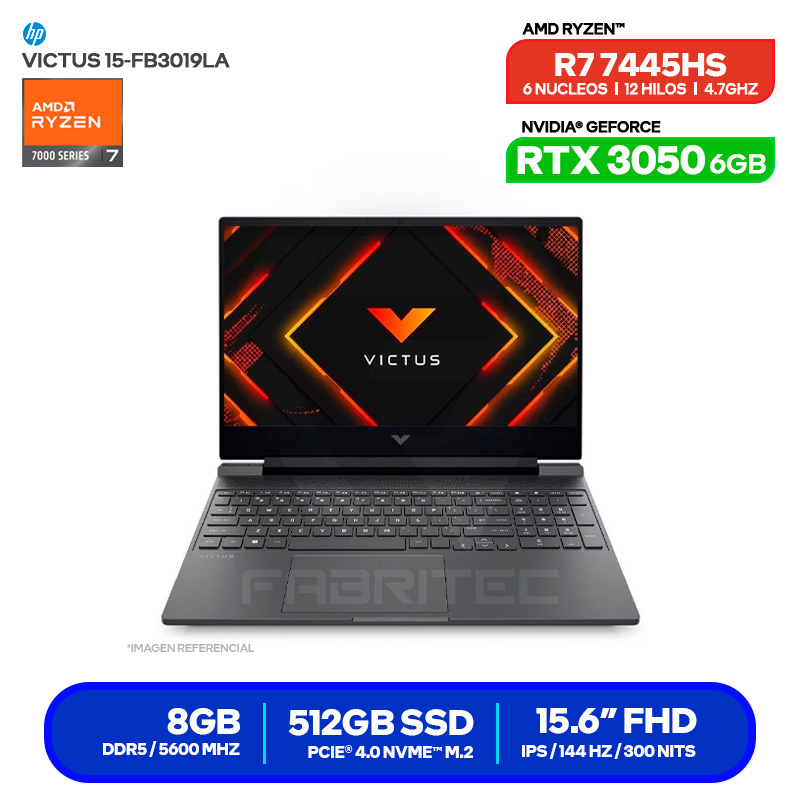 Laptop HP Victus 15-FB3019LA Ryzen 7 RTX 3050