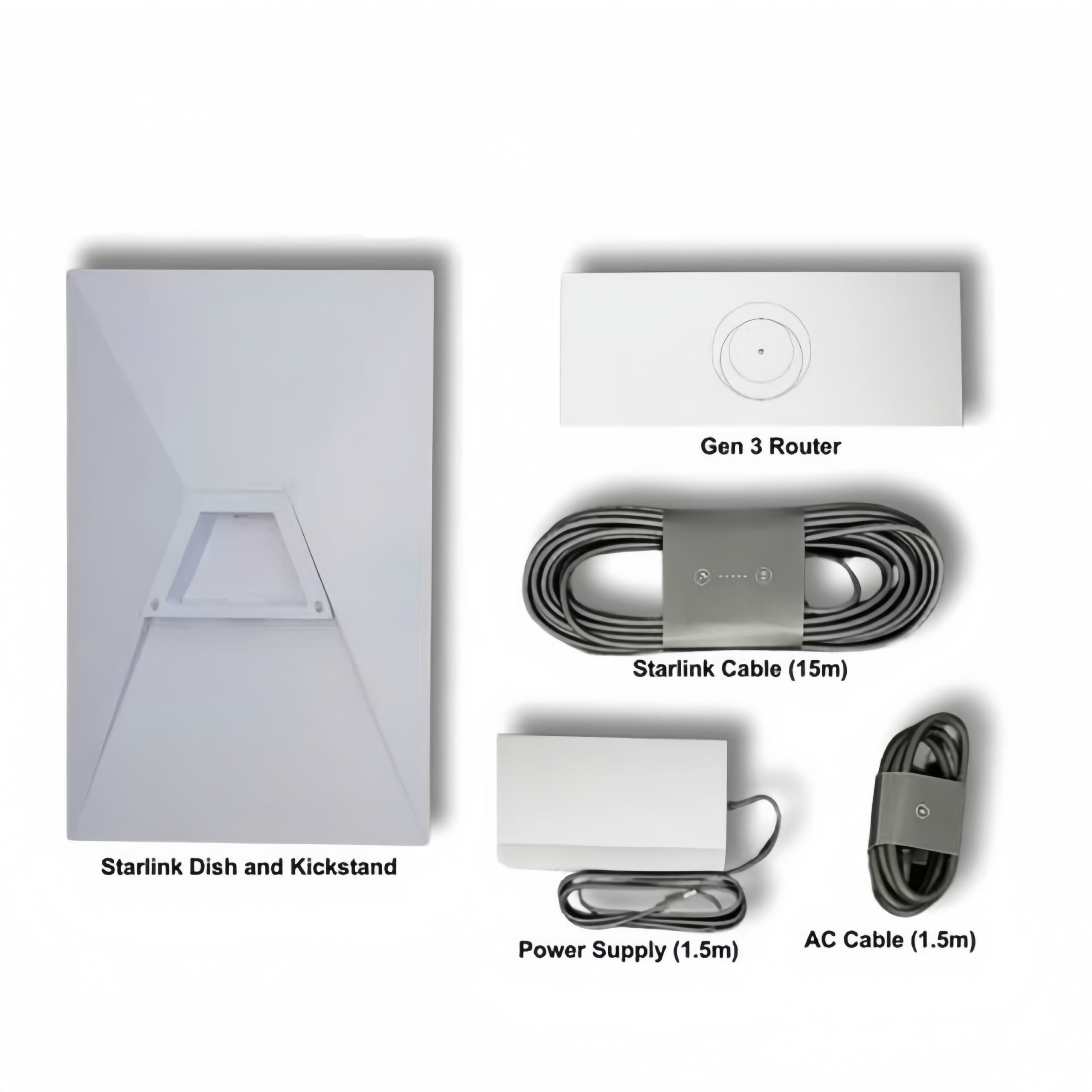 Componentes del kit Starlink Standard 4